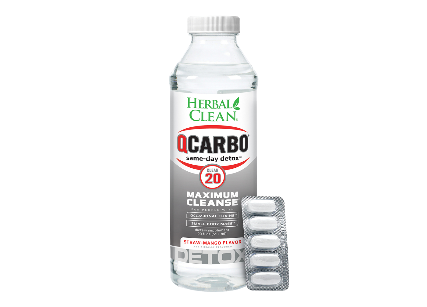 QCarbo 20oz Clear Maximum Cleanse (4.54g blend)